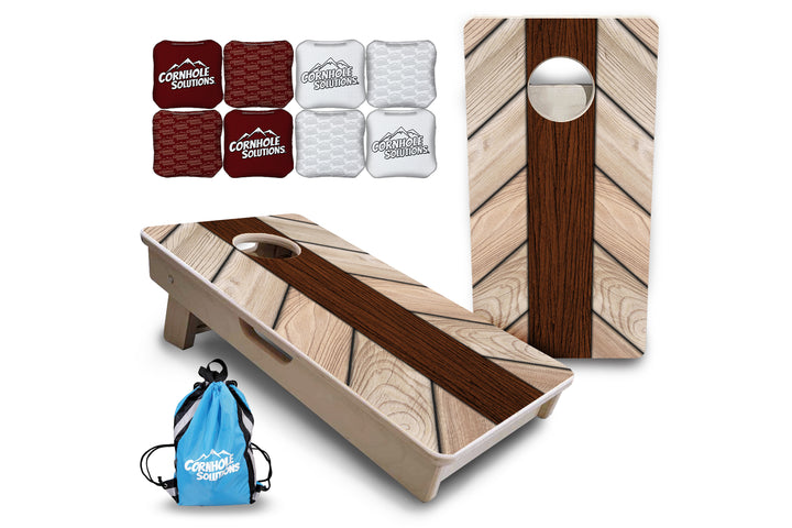 Mini Cornhole Boards - Cream Planks