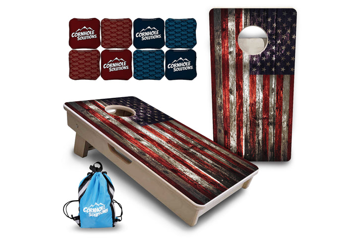 Mini Cornhole Boards - Distressed Flag