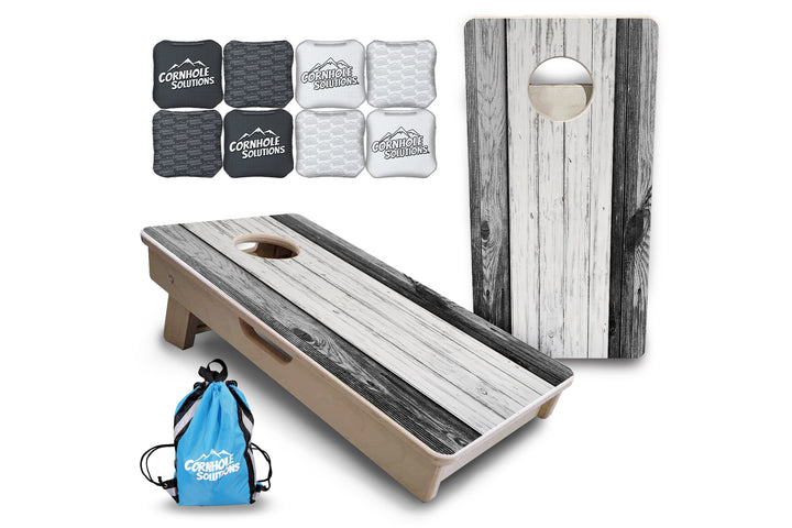 Mini Cornhole Boards - Grey Two Tone Slats
