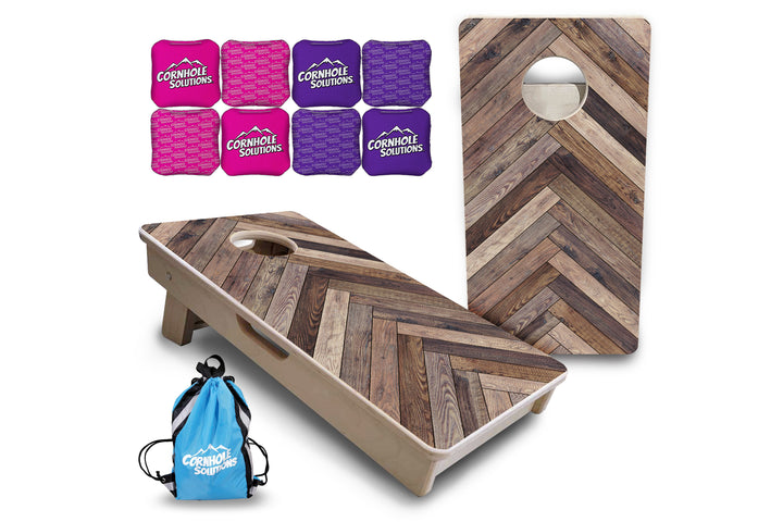 Mini Cornhole Boards - Herringbone