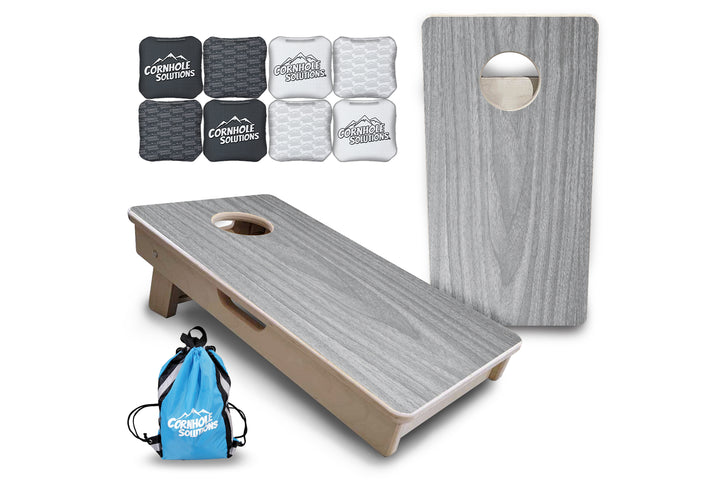 Mini Cornhole Boards - Light Grey Wood