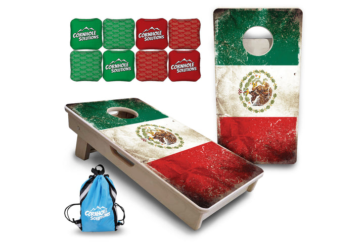 Mini Cornhole Boards - Mexico Flag
