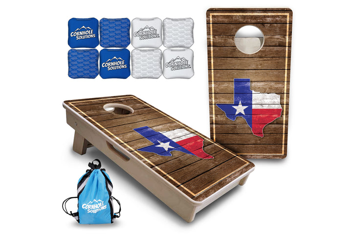 Mini Cornhole Boards - Texas Wood Panel