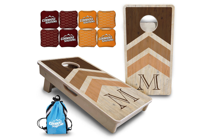 Mini Cornhole Boards - Wedding Arrows - Natural