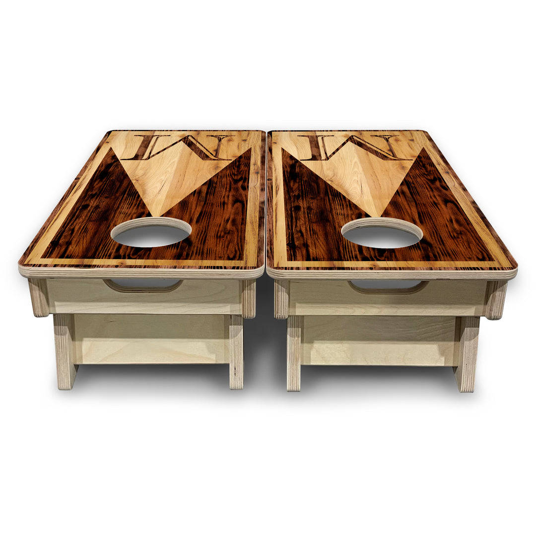 Mini Cornhole Boards - Wooden Triangle Letter