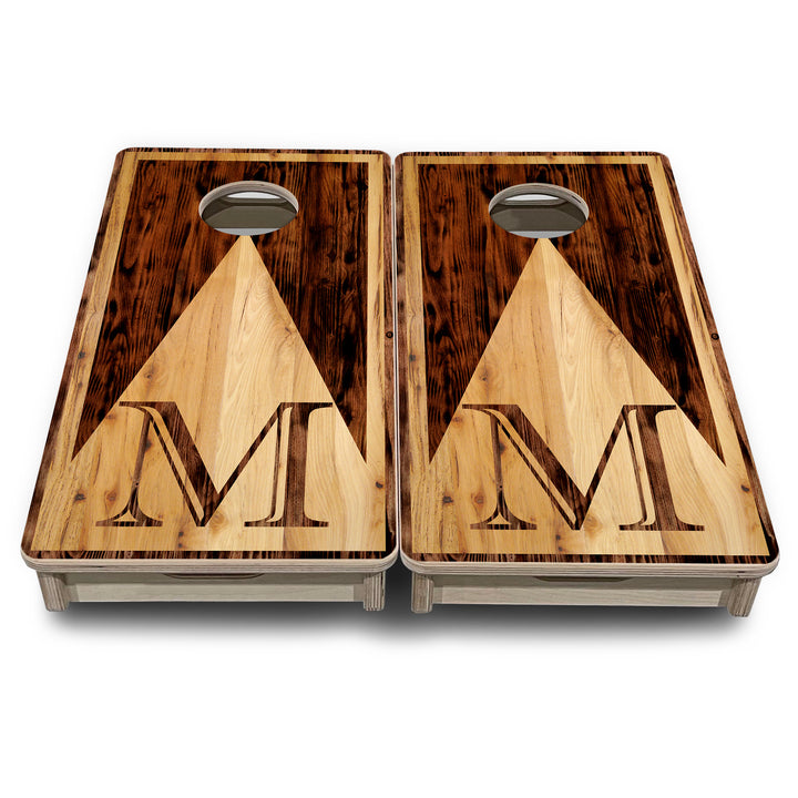 Mini Cornhole Boards - Wooden Triangle Letter