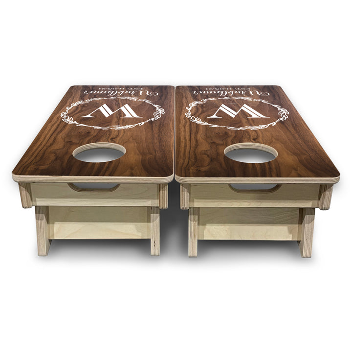 Mini Cornhole Boards - Wreath Design