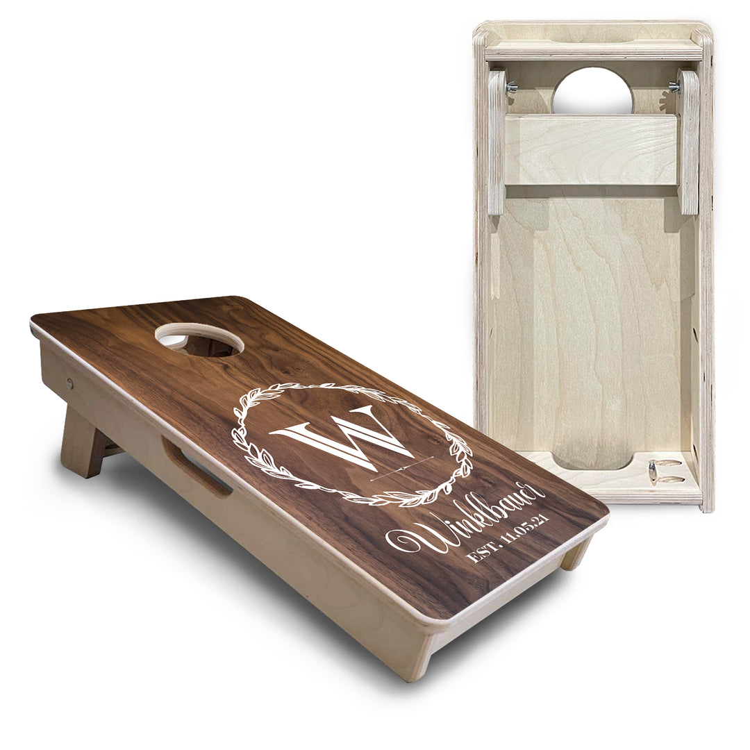 Mini Cornhole Boards - Wreath Design