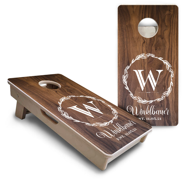 Mini Cornhole Boards - Wreath Design