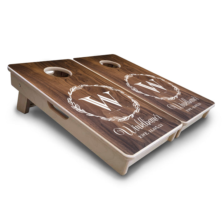 Mini Cornhole Boards - Wreath Design