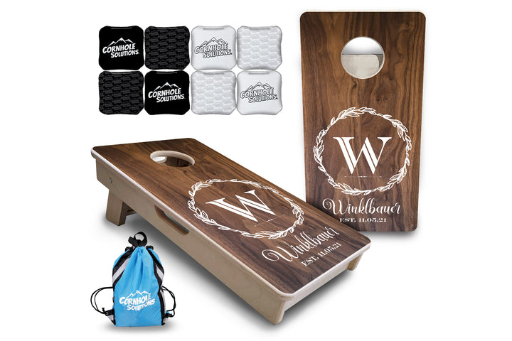 Mini Cornhole Boards - Wreath Design