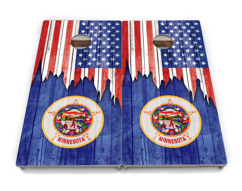 Tournament Boards - State Flag Designs Massachusetts to New Jersey - Professional Tournament 2'x4' Regulation Cornhole Set - 3/4″ Baltic Birch + UV Direct Print + UV Clear Coat