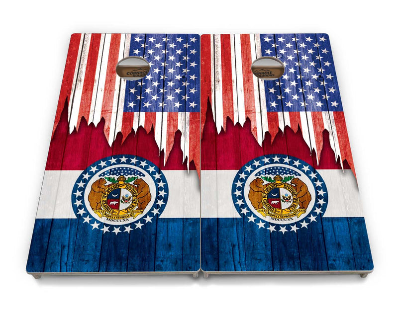Tournament Boards - State Flag Designs Massachusetts to New Jersey - Professional Tournament 2'x4' Regulation Cornhole Set - 3/4″ Baltic Birch + UV Direct Print + UV Clear Coat