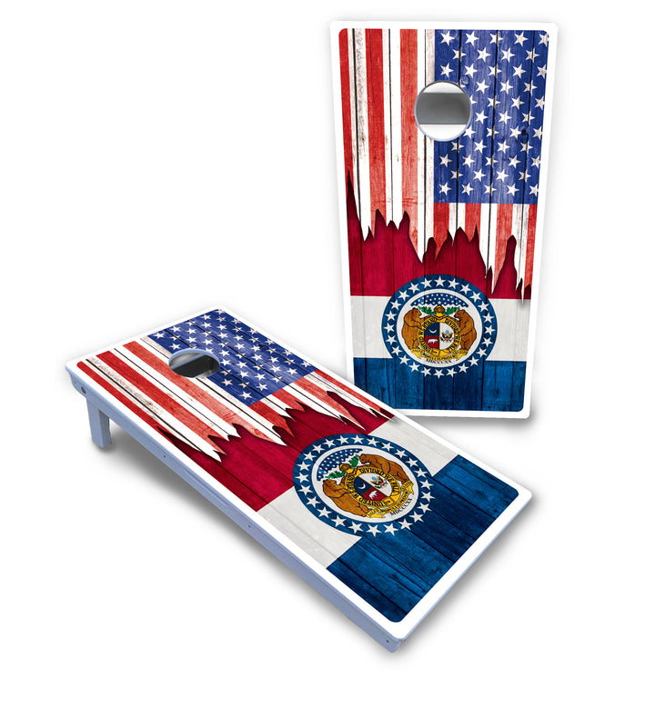 State Flag Designs Massachusetts to New Jersey Cornhole Boards - All Weather Series