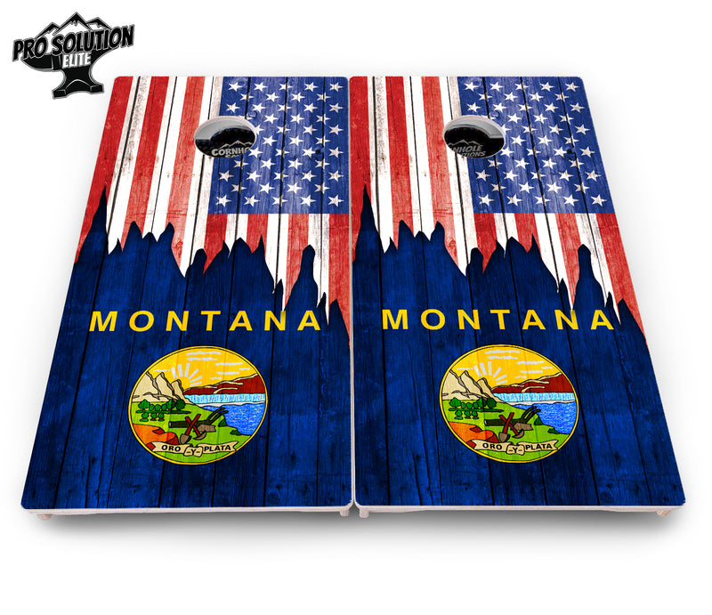 Pro Solution Elite - State Flag Designs Massachusetts to New Jersey - Professional Tournament Cornhole Boards 3/4" Baltic Birch - Zero Bounce Zero Movement Vertical Interlocking Braces for Extra Weight & Stability +Double Thick Legs +Airmail Blocker