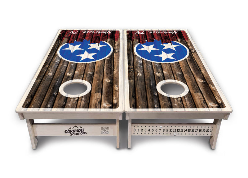 Tournament Boards - Nashville Design Options - Professional Tournament 2'x4' Regulation Cornhole Set - 3/4″ Baltic Birch - UV Direct Print + UV Clear Coat