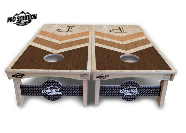 Wedding Arrows Cornhole Boards - Pro Solution Lite Series - Natural