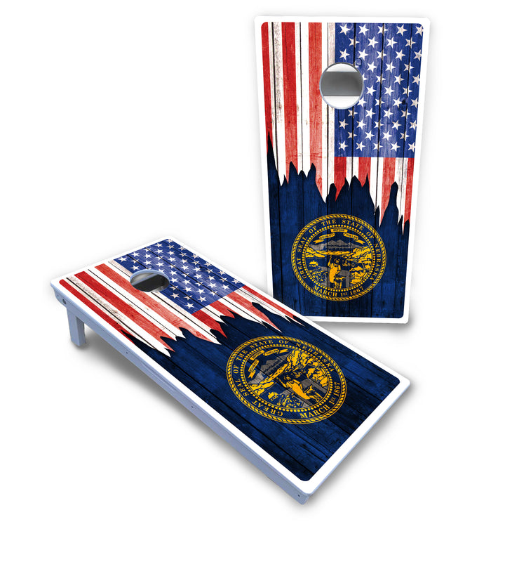 State Flag Designs Massachusetts to New Jersey Cornhole Boards - All Weather Series