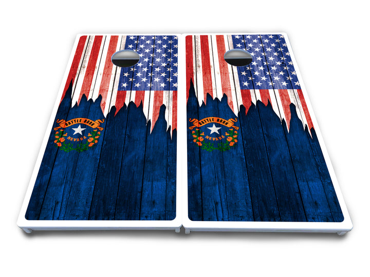 State Flag Designs Massachusetts to New Jersey Cornhole Boards - All Weather Series