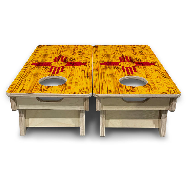 Mini Cornhole Boards - New Mexico Flag