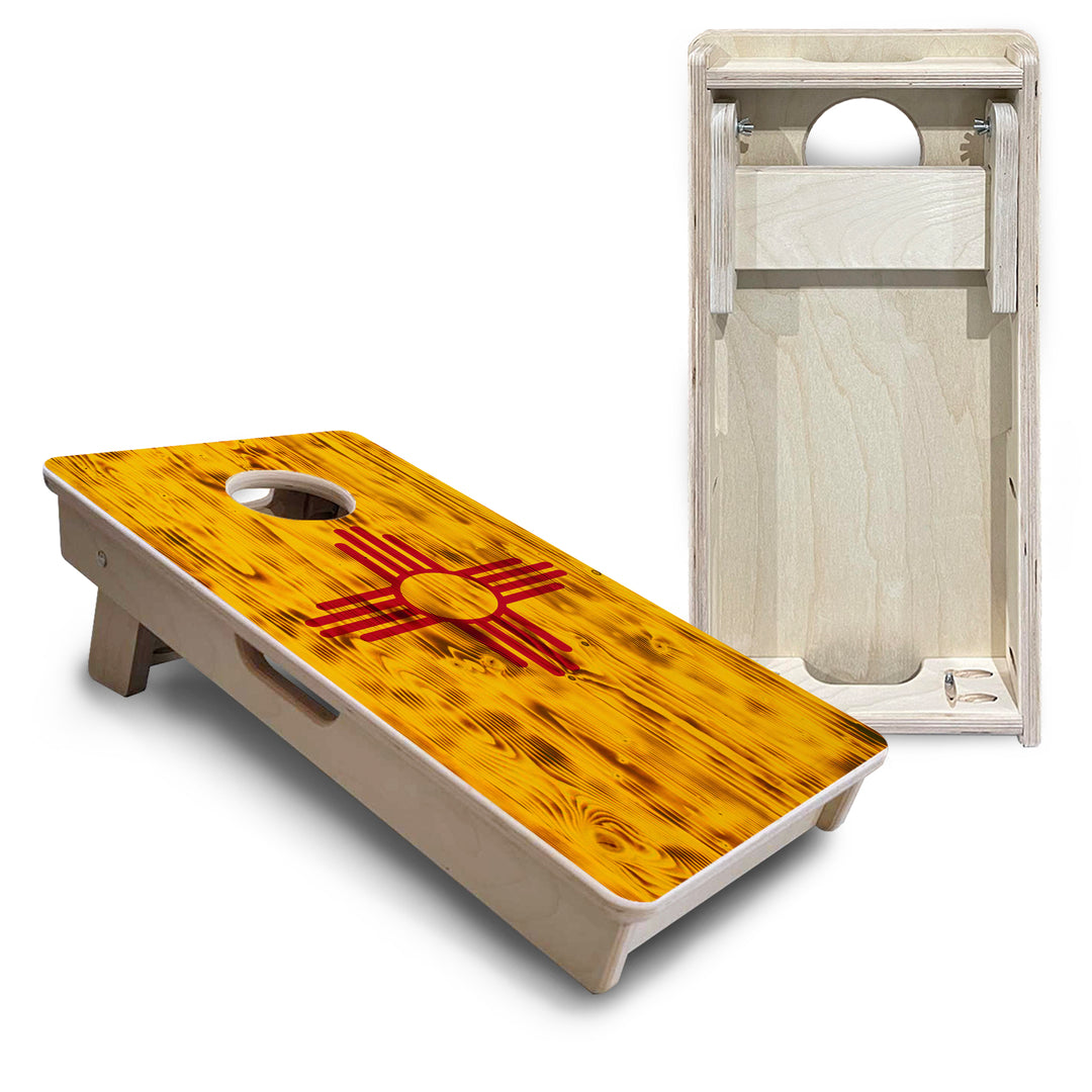 Mini Cornhole Boards - New Mexico Flag