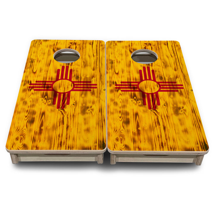 Mini Cornhole Boards - New Mexico Flag