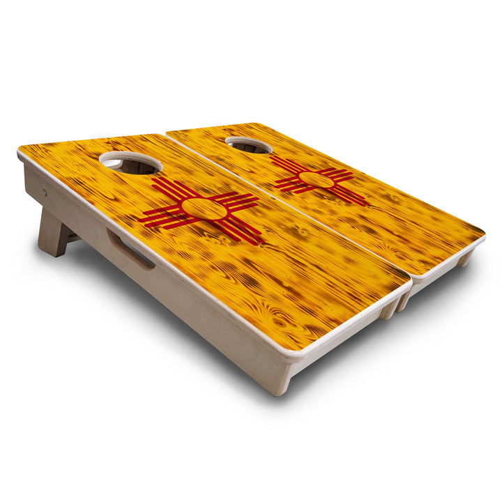 Mini Cornhole Boards - New Mexico Flag