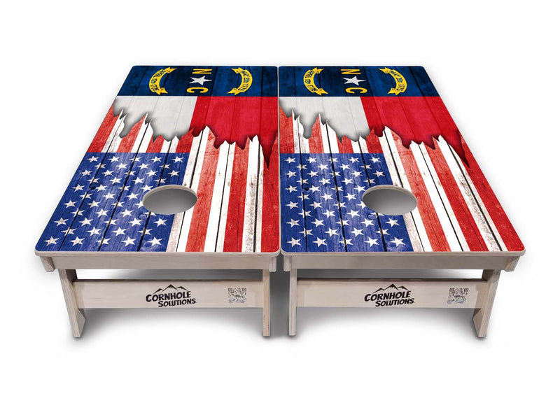 Tournament Boards - State Flag Designs (N to S) Professional Tournament 2'x4' Regulation Cornhole Set - 3/4″ Baltic Birch - UV Direct Print + UV Clear Coat