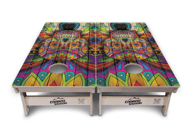 Tournament Boards - Sugar Skull Design Options - Professional Tournament 2'x4' Regulation Cornhole Set - 3/4″ Baltic Birch + UV Direct Print + UV Clear Coat