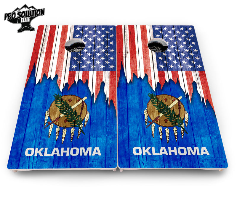 Pro Solution Elite - State Flag Designs New Mexico to South Carolina - Professional Tournament Cornhole Boards 3/4" Baltic Birch - Zero Bounce Zero Movement Vertical Interlocking Braces for Extra Weight & Stability +Double Thick Legs +Airmail Blocker