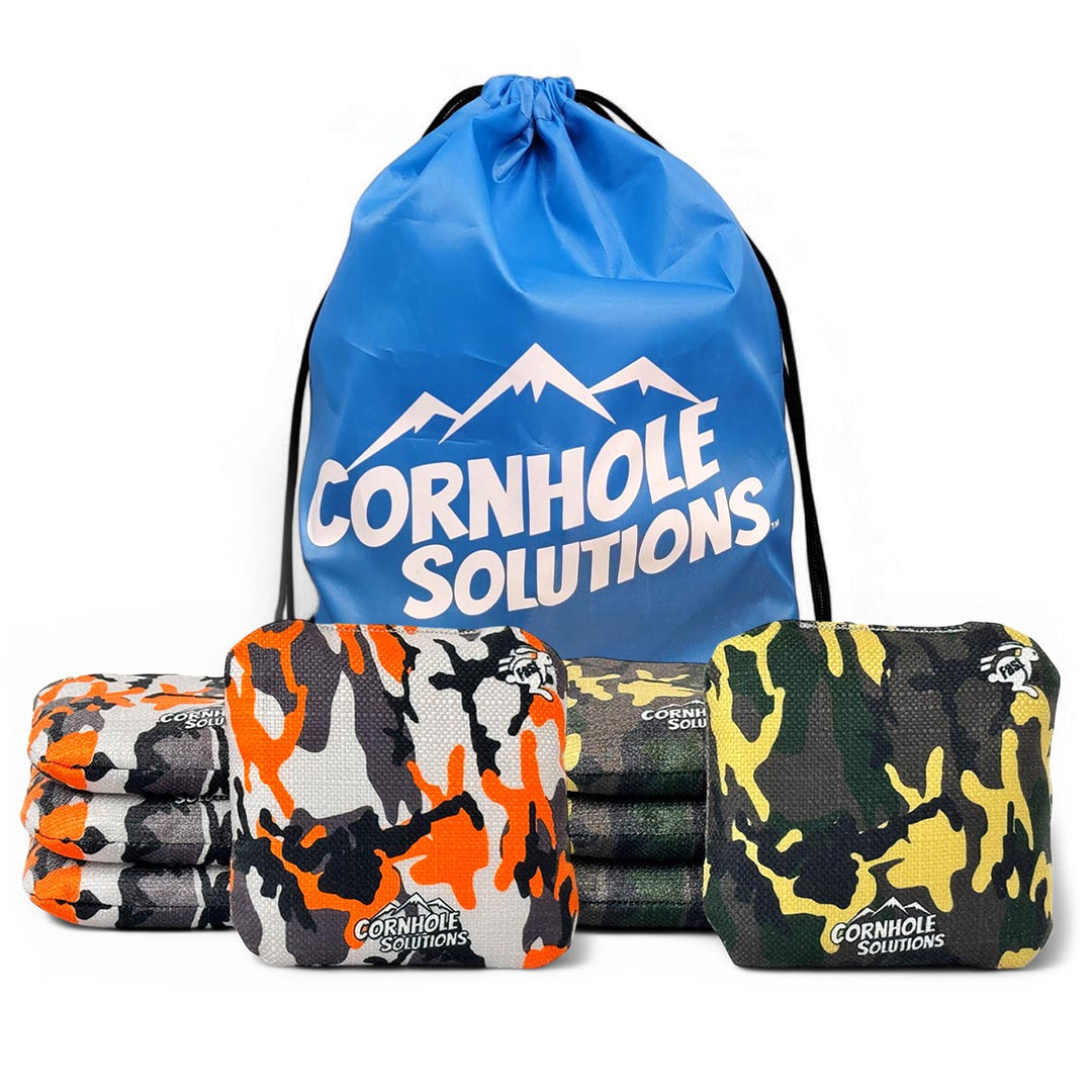 Pro Style REC Cornhole Bags – Regulation 6"x6" – Full Set of 8 (Pick 2 Colors)