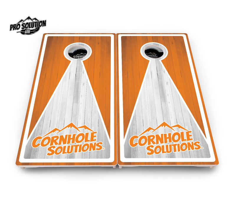 Pro Solution Lite - Keyhole CS Logo Design Options - Professional Tournament Cornhole Boards 3/4" Baltic Birch - Zero Bounce Zero Movement Vertical Interlocking Braces for Extra Weight & Stability +Double Thick Legs +Airmail Blocker