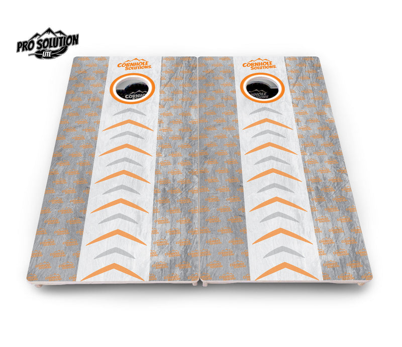 Pro Solution Elite - Runway Design - Professional Tournament Cornhole Boards 3/4" Baltic Birch - Zero Bounce Zero Movement Vertical Interlocking Braces for Extra Weight & Stability +Double Thick Legs +Airmail Blocker