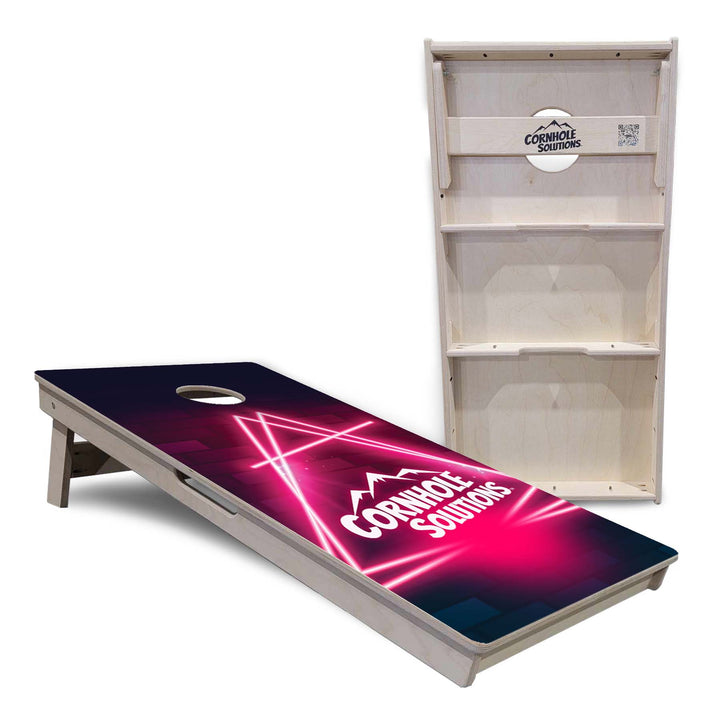Neon Pink Target Cornhole Boards - Professional Tournament Series