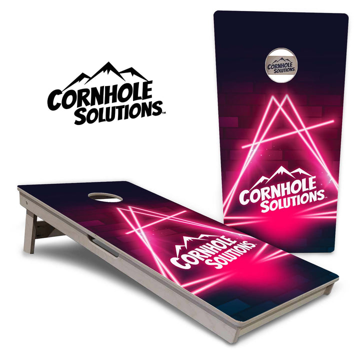 Neon Pink Target Cornhole Boards - Professional Tournament Series