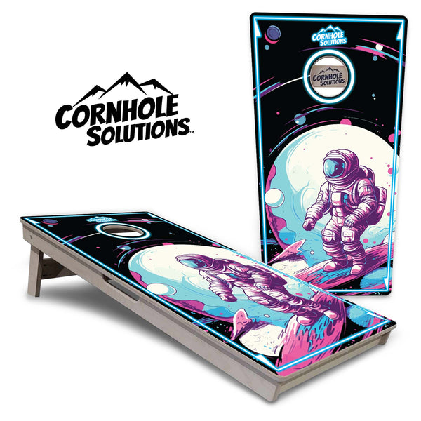 Tournament Boards - Spaceman Design - Professional Tournament 2'x4' Regulation Cornhole Set - 3/4″ Baltic Birch + UV Direct Print + UV Clear Coat
