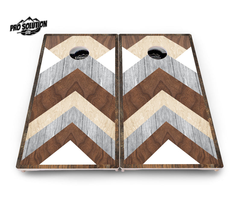 Pro Solution Elite - Colorful Pallet Wood Design - Professional Tournament Cornhole Boards 3/4" Baltic Birch - Zero Bounce Zero Movement Vertical Interlocking Braces for Extra Weight & Stability +Double Thick Legs +Airmail Blocker