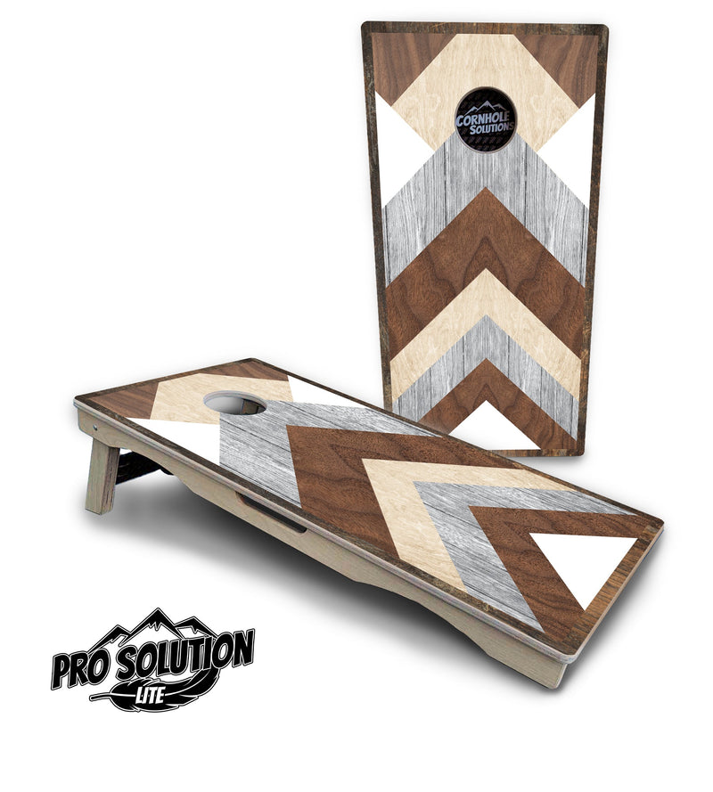 Pro Solution Elite - Colorful Pallet Wood Design - Professional Tournament Cornhole Boards 3/4" Baltic Birch - Zero Bounce Zero Movement Vertical Interlocking Braces for Extra Weight & Stability +Double Thick Legs +Airmail Blocker