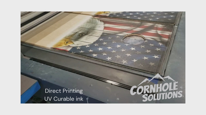 Faded Eagle Flag Cornhole Boards - Pro Solution Lite Series