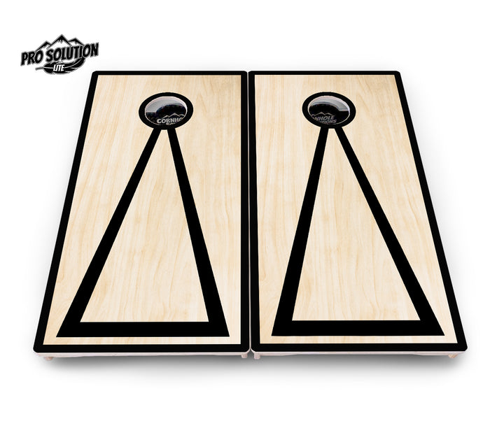 Red/Black Hole Ring Cornhole Boards - Pro Solution Lite Series
