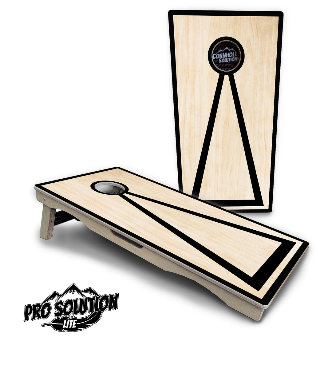 Red/Black Hole Ring Cornhole Boards - Pro Solution Lite Series
