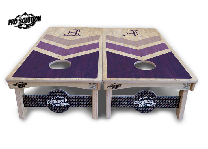 Wedding Arrows Cornhole Boards - Pro Solution Lite Series - Purple