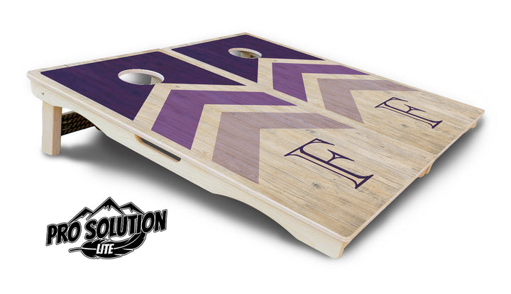 Wedding Arrows Cornhole Boards - Pro Solution Lite Series - Purple
