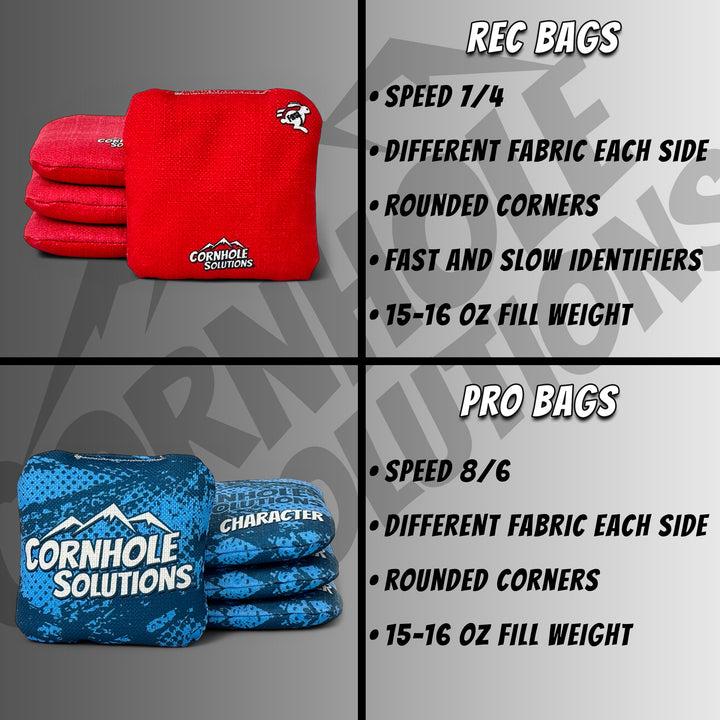 Complete Tournament Cornhole Bundle - Boards, Bags & Carrying Case - Classic Plain (Ready to Play)