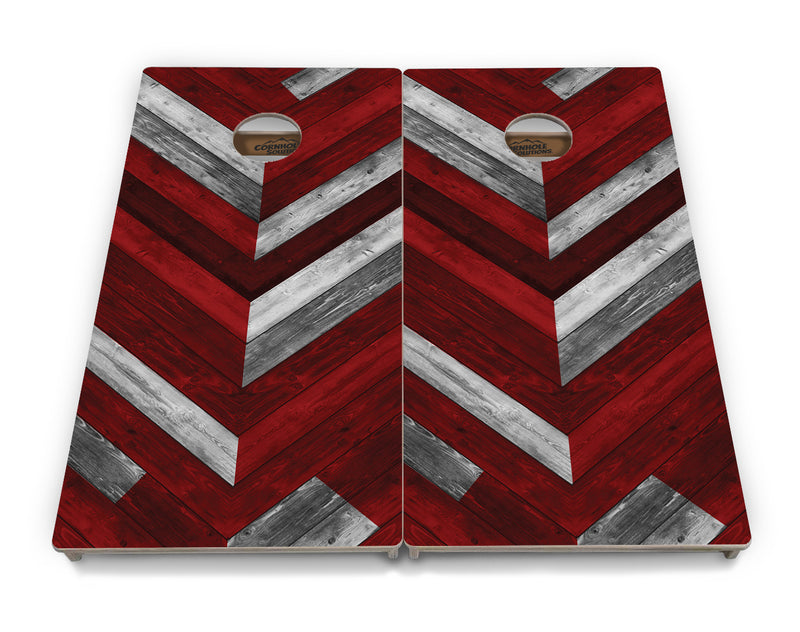 Tournament Boards - Herringbone Design Options - Professional Tournament 2'x4' Regulation Cornhole Set - 3/4″ Baltic Birch + UV Direct Print + UV Clear Coat