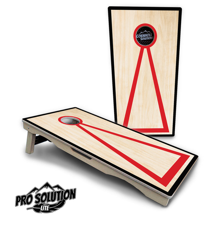 Red/Black Hole Ring Cornhole Boards - Pro Solution Lite Series
