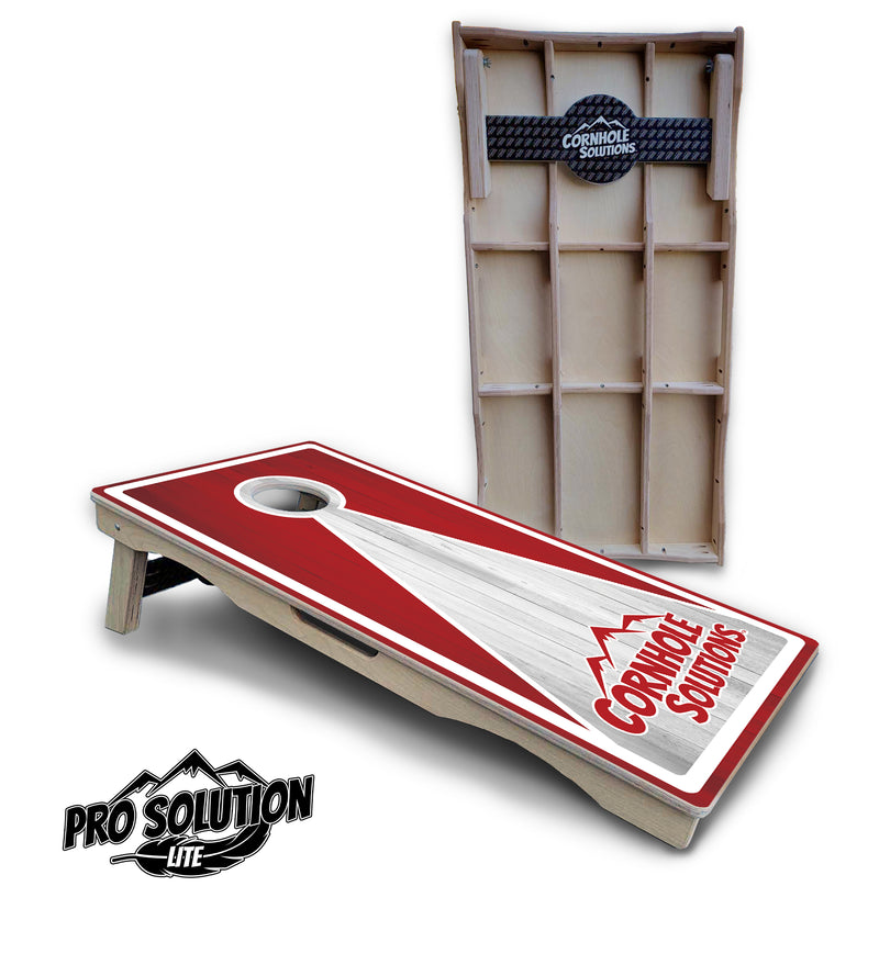 Pro Solution Lite - Keyhole CS Logo Design Options - Professional Tournament Cornhole Boards 3/4" Baltic Birch - Zero Bounce Zero Movement Vertical Interlocking Braces for Extra Weight & Stability +Double Thick Legs +Airmail Blocker