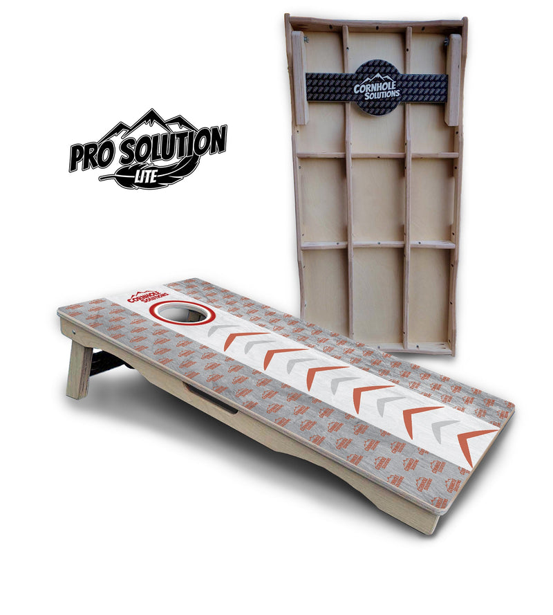 Pro Solution Elite - Runway Design - Professional Tournament Cornhole Boards 3/4" Baltic Birch - Zero Bounce Zero Movement Vertical Interlocking Braces for Extra Weight & Stability +Double Thick Legs +Airmail Blocker