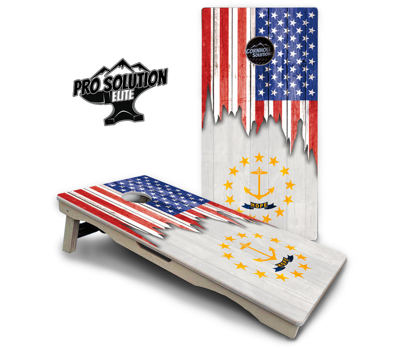 Pro Solution Elite - State Flag Designs New Mexico to South Carolina - Professional Tournament Cornhole Boards 3/4" Baltic Birch - Zero Bounce Zero Movement Vertical Interlocking Braces for Extra Weight & Stability +Double Thick Legs +Airmail Blocker