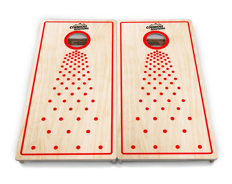 Tournament Boards - Dots CS Logo - Professional Tournament 2'x4' Regulation Cornhole Set - 3/4″ Baltic Birch + UV Direct Print + UV Clear Coat